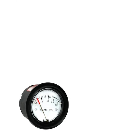 Dwyer Instruments Differential pressure gage, range 0-20" w.c., 1/8" male NPT connection. 2-5020-NPT